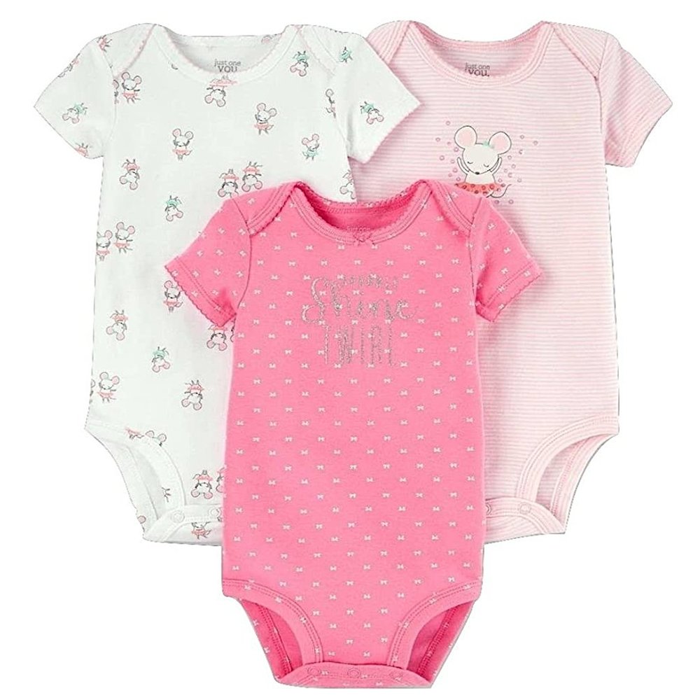 Carter's 3pc Onesies Pink Ballerina Mouse 9M